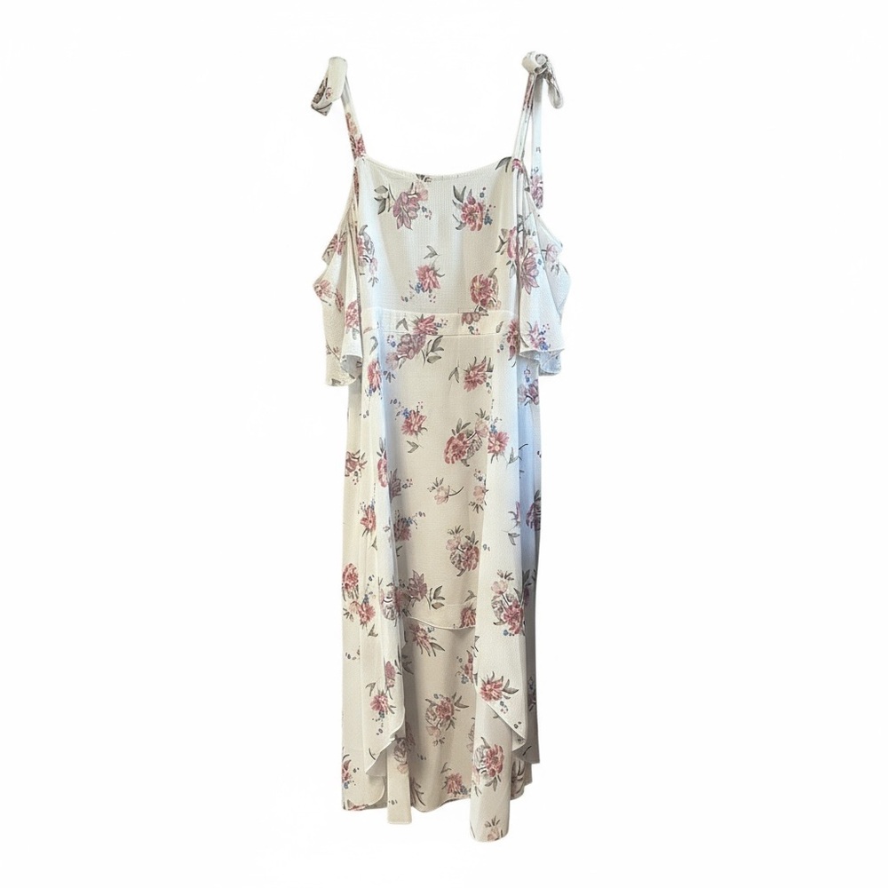 Nextmia Cold‎ Shoulder Floral High Low Dress NWT